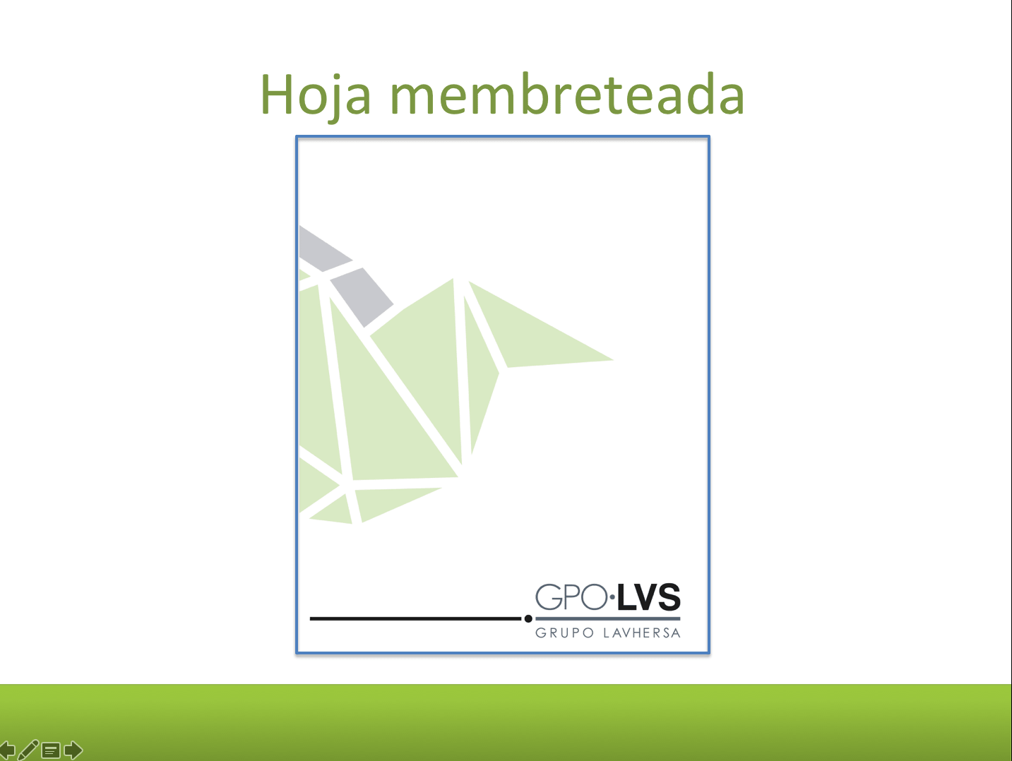 Hoja membretada